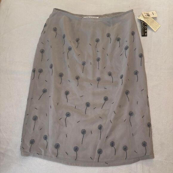John Paul Richard Grey Dandelion Print Midi Kkirt - Picture 6 of 8